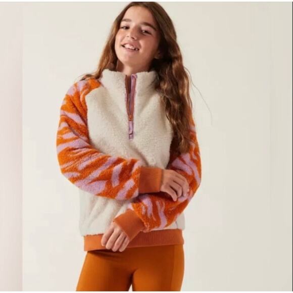 Athleta Girl 1/4 Zip So Snug Sherpa Fleece Size 7 - Picture 3 of 7